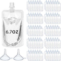 Meanplan 100 Pcs Plastic Pouches Bulk Reusable Squeeze Pouches Clear Plastic by Meanplan