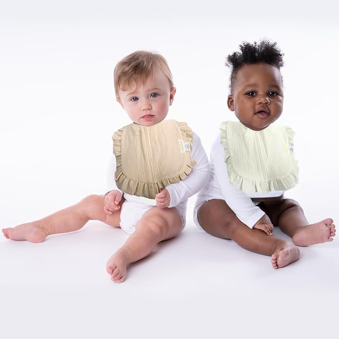 usakinon® 100% Organic Muslin Cotton Baby Bibs 2 Pack – Soft, Absorbent & Safe - Image 8