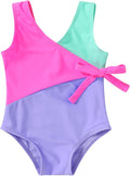 Happy Town Toddler Swimsuit Girl One Piece Bathing Suit Color Block Swimwear by HappyTown