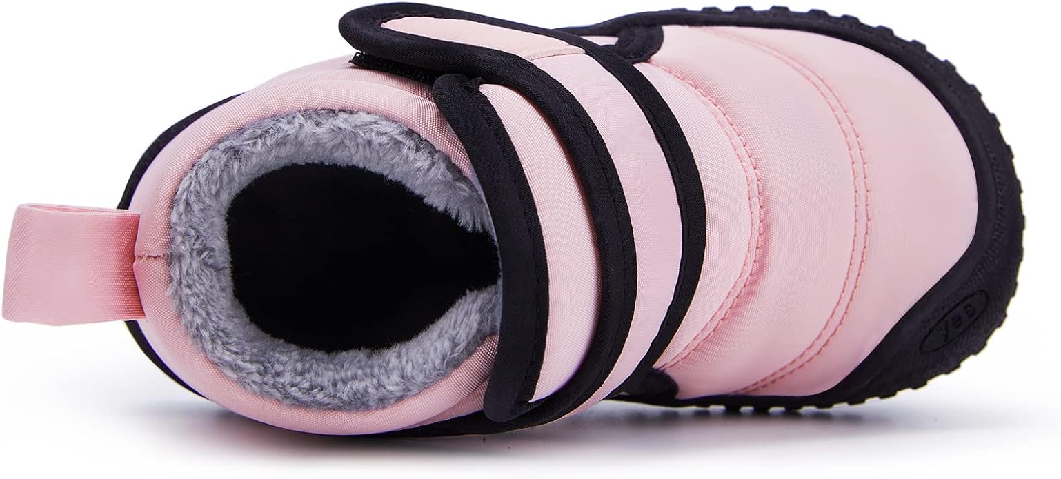 BMCiTYBM Toddler Baby Snow Boots Winter Shoes Boys Girls Cold Weather Baby Faux - Image 3