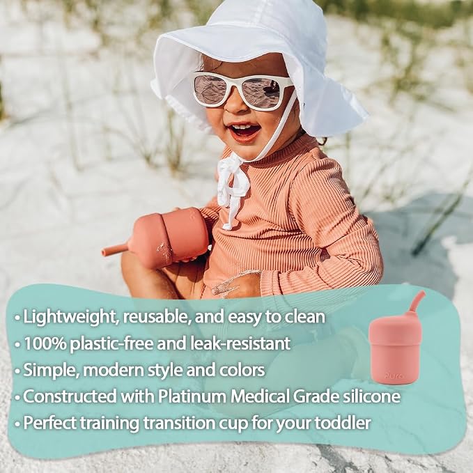 Pura my-my Silicone Straw Cup| Spill Proof, Food Grade Silicone, Plastic-Free | - Image 2
