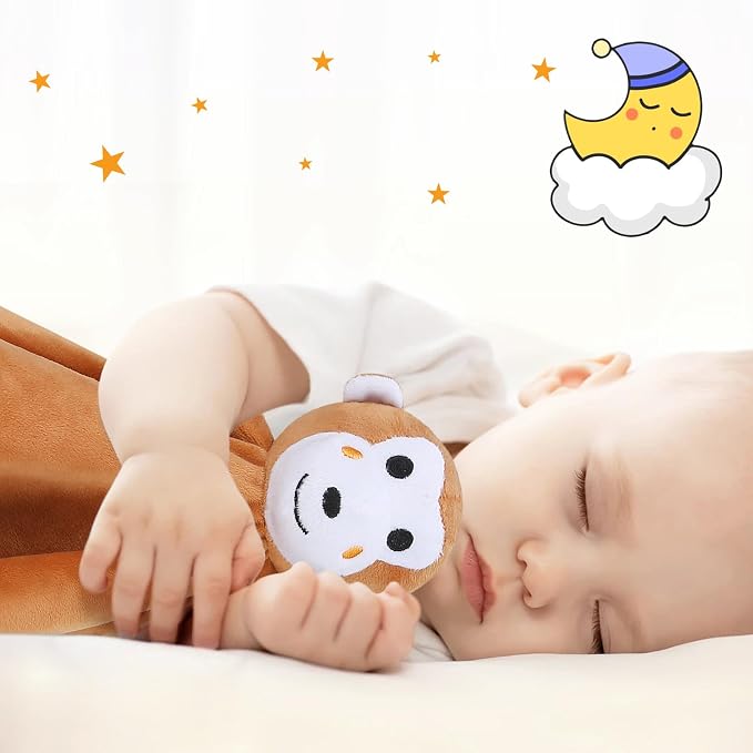 Pro Goleem Monkey Loveys for Babies, Soft Security Blanket Baby Snuggle Toy - Image 2