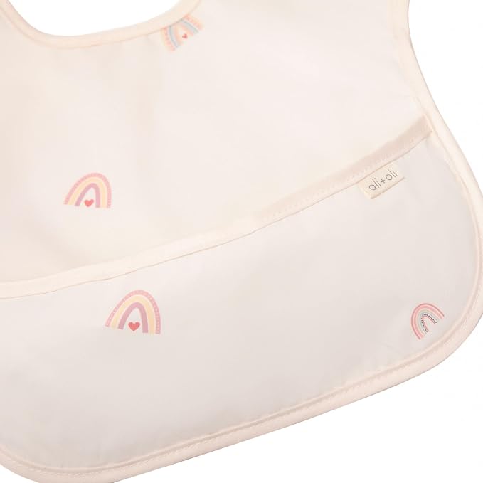 Ali+Oli Smock Bibs for Babies, BPA-Free Oeko-Tex Certified, Waterproof Baby - Image 4