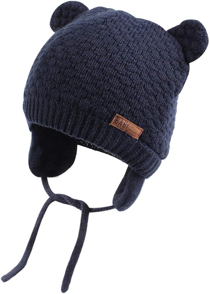 XIAOHAWANG Baby Hat Cute Bear Toddler Earflap Beanie Warm by XIAOHAWANG