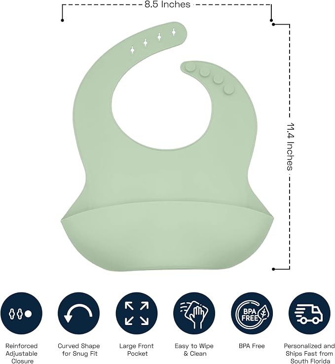 Personalized Silicone Bib and Spoon Set - Image 4
