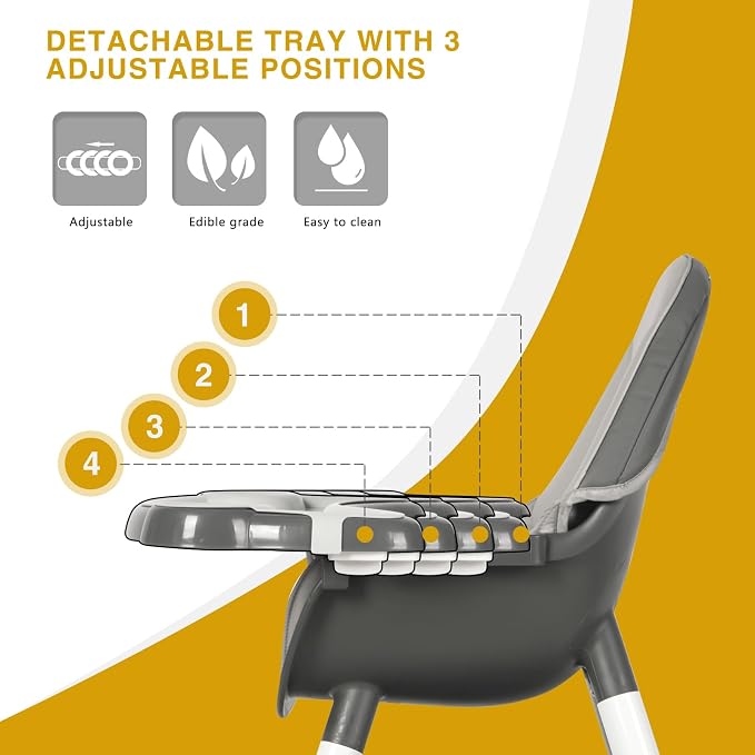 Gofirst 6 in 1 Baby High Chair, Convertible High Chairs - Image 7