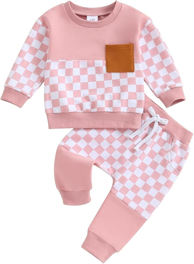Fernvia Toddler Baby Girl Clothes 3 6 9 12 18 24 Months Fall Outfits Solid Long by Fernvia