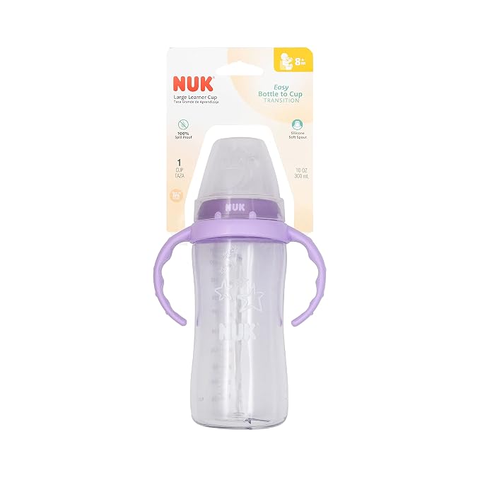 NUK Large Learner Tritan Cup, 10 oz, 8+ Months – BPA Free, Spill Proof Sippy Cup - Image 10
