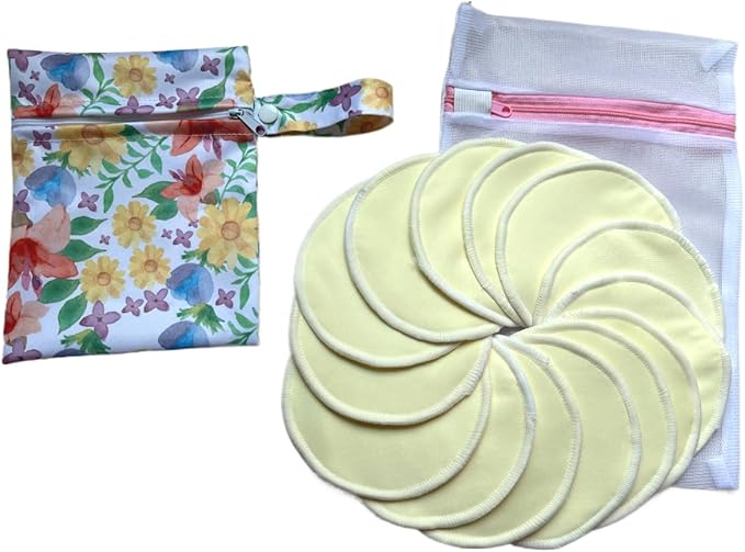 Reusable Nursing Pads 14 Pack, Washable Breast Pads Breastfeeding Essentials by BEECOGIF2U