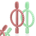 Baby Teething Toys with Easy-Hold Handle, Silicone Infant Toothbrush, Textured by MISSLILI