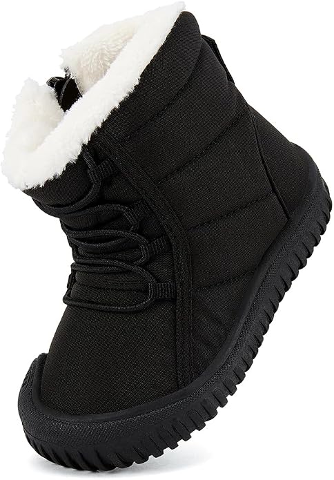 BMCiTYBM Toddler Baby Snow Boots Winter Shoes Boys Girls Cold Weather Baby Faux - Image 3