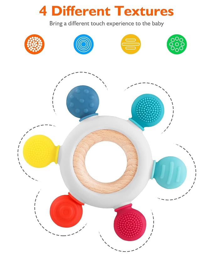 akolik Baby Teething Toys, Teething Relief Toy, BPA Free Baby Chew Toys Infant - Image 5