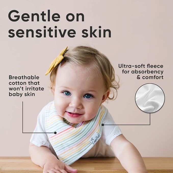 Copper Pearl 4 Pack Soft Cotton Baby Bibs - Image 4