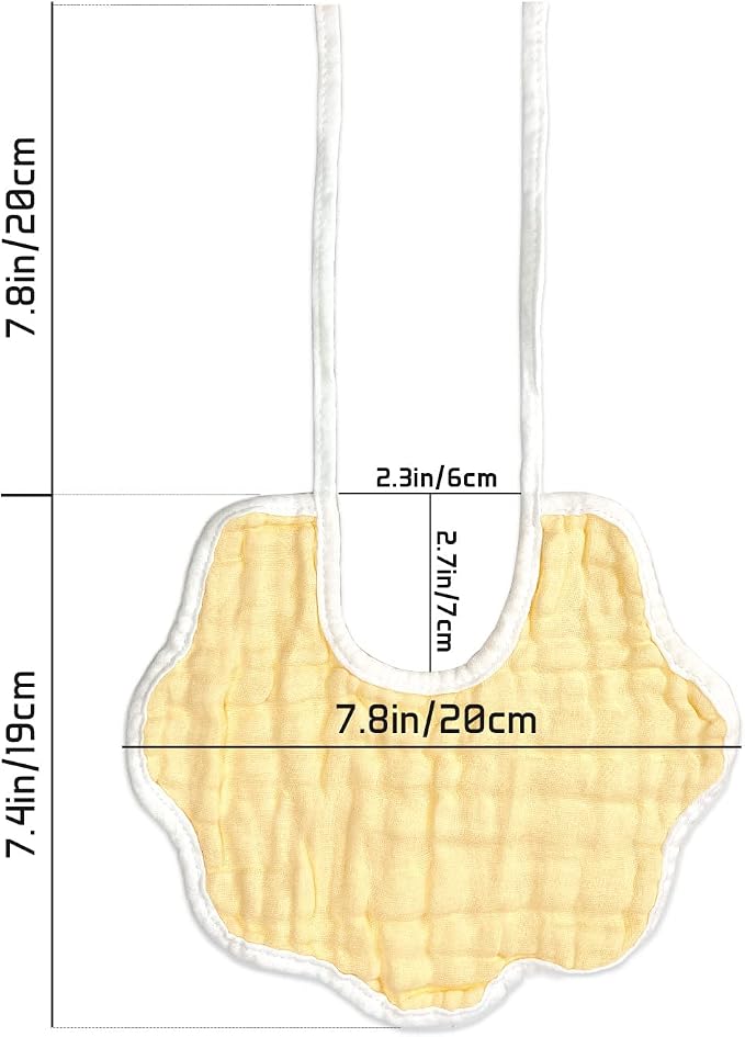 Muslin Baby Bibs for Drooling and Teething Newborn Drool Bibs for Baby Girl Boy - Image 2