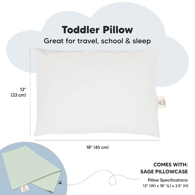 Toddler Pillow with Pillowcase - Image 3