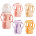 4 Pack Silicone Sleeves for Avent Natural Glass Baby Bottles, Anti Breakage by Kingwi