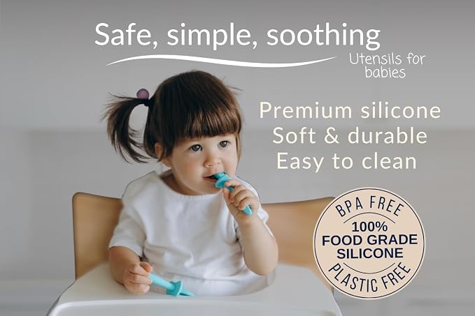 Growing Love Baby Spoons Set, Self Feeding 6 months, Baby utensils, training - Image 5