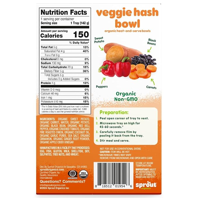 Sprout Organics, Toddler Meal, Veggie Hash - Image 2