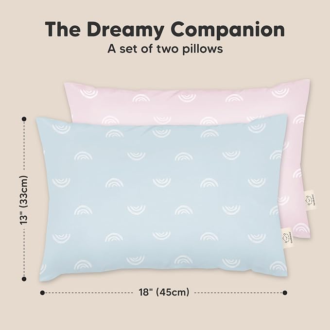 KeaBabies 2-Pack Toddler Pillow 13x18 - Image 3
