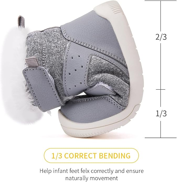 BMCiTYBM Toddler Baby Winter Snow Boots Boy Girl Faux Fur Warm Non Slip First - Image 4