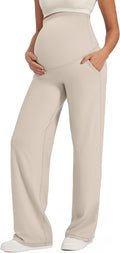 G4Free Maternity Pants Over The Belly Yoga Dress Work Pregnancy Pants Stretchy by G4Free