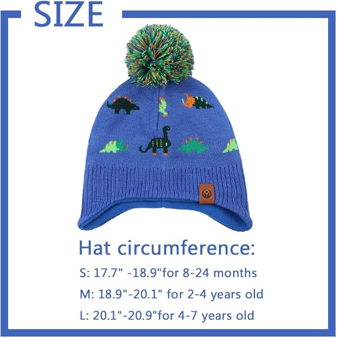 JANGANNSA Knitted Baby Hat Scarf Set Winter Warm Boys Girls Beanie Fleece - Image 9