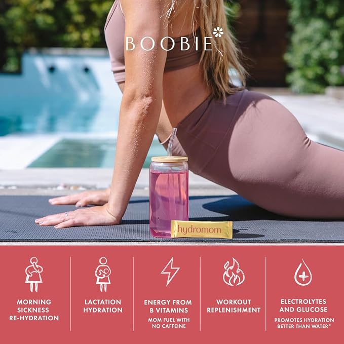 Boobie Hydromom Superfood Electrolyte Drink Mix, Strawberry Kiwi | Refreshing - Image 7