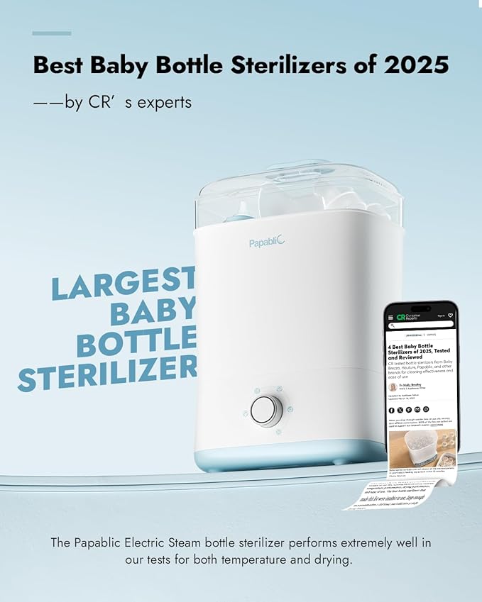 Papablic Baby Bottle Sterilizer and Dryer Pro, Esterilizador De Biberones - Image 2