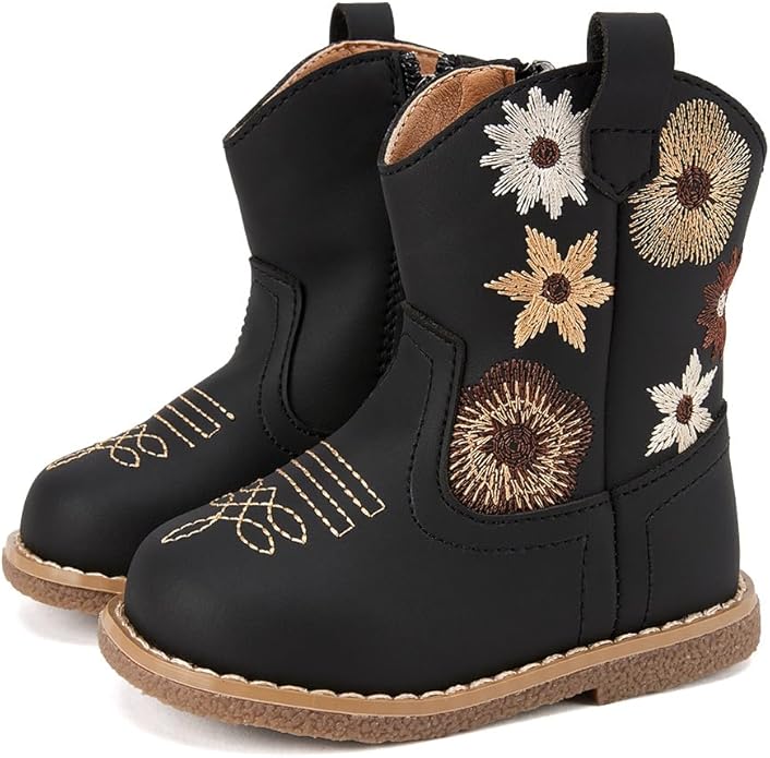 BMCiTYBM Baby Cowboy Cowgirl Boots Infant Western Shoes Boys Girls Round Toe by BMCiTYBM
