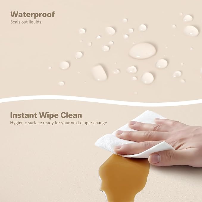 Waterproof Baby Diaper Changing Pad EVA Foam Wipeable Teddy Bear, Non-Slip Base - Image 4