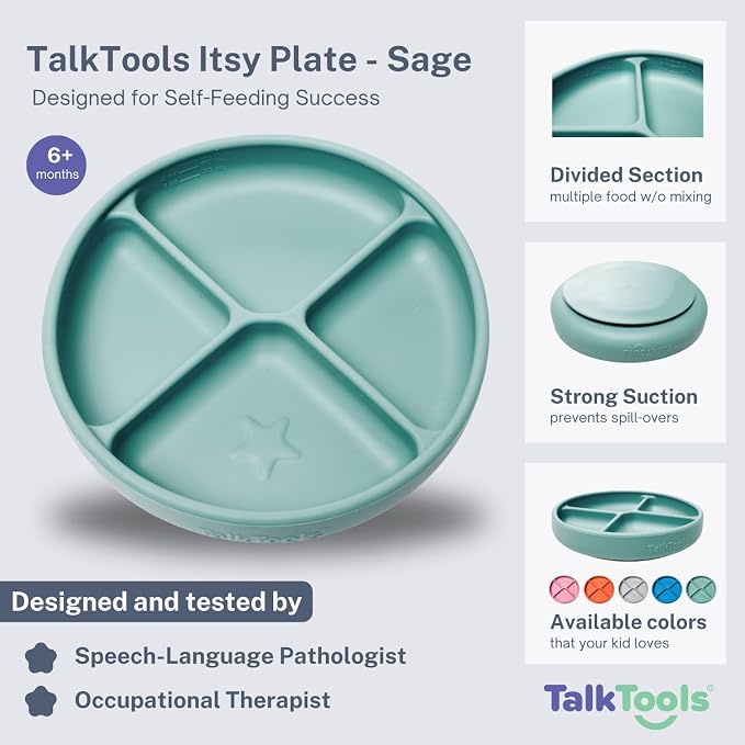 TalkTools Itsy Plate Must-Have Silicone Baby Plates - Image 3