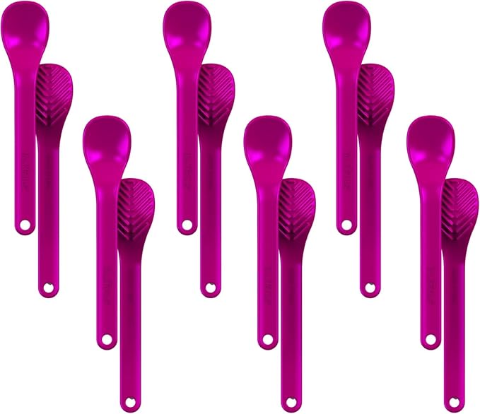 TalkTools Textured Magenta Spoons | Provides oral awareness during feeding | by TalkTools