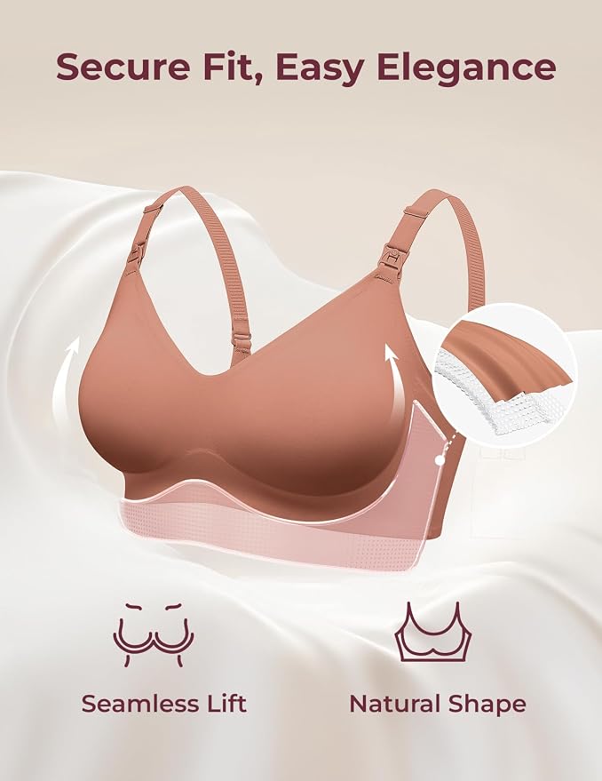 Momcozy Nursing Bras for Breastfeeding, YN21 Seamless Ultra Comfort Maternity - Image 2