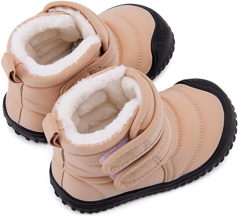BMCiTYBM Toddler Baby Snow Boots Winter Shoes Boys Girls Cold Weather Baby Faux - Image 5