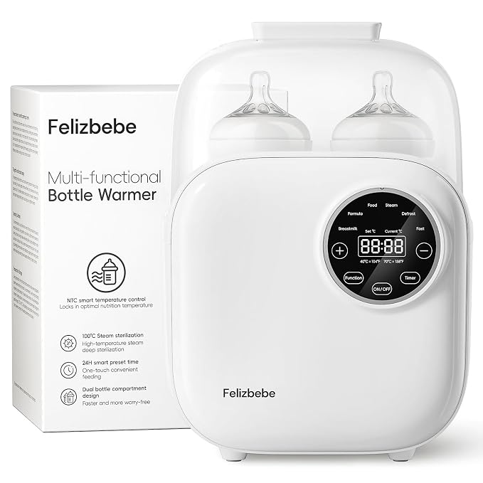 Baby Bottle Warmer, Felizbebe 10-in-1 Double Bottle Warmer by Felizbebe