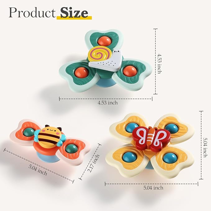 ALASOU 3PCS Suction Cup Spinner Toys - Image 7