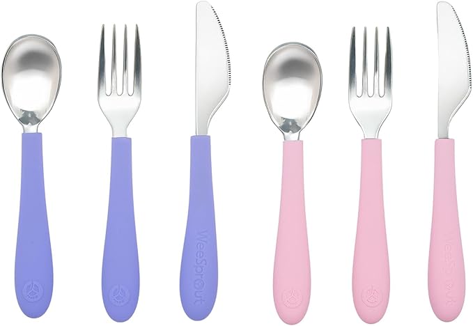 Kids Stainless Steel Utensils Set by WeeSprout