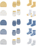15 Pack Infant Hats Gloves Socks Unisex Baby Boy Girl Accessories Set Cotton by BABYSOLIS