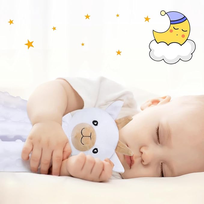 Pro Goleem Goat Loveys for Babies, Soft Security Blanket Baby Snuggle Toy - Image 2