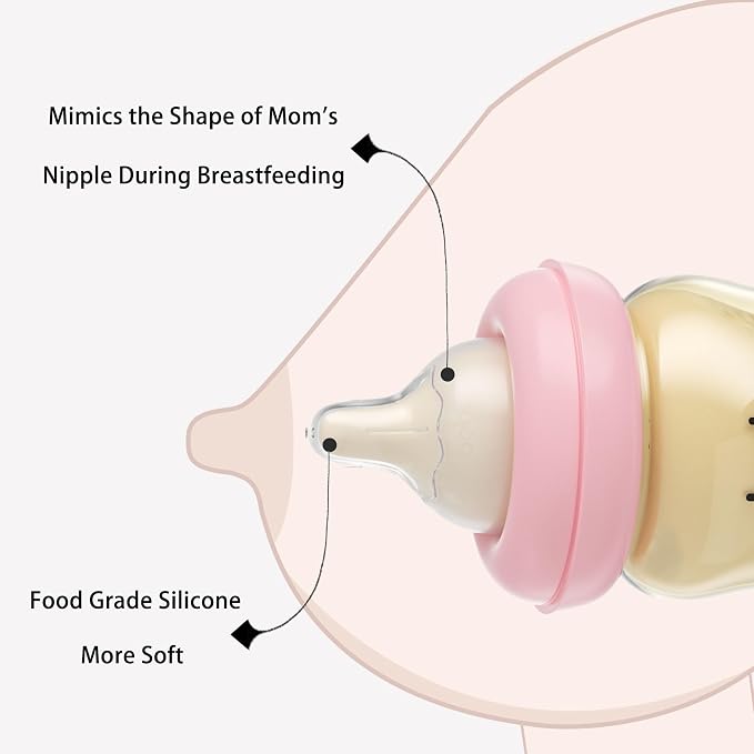 YOHKOH PPSU Baby Bottle Wide Neck, Newborn Anti-Colic Baby Bottle - Image 3