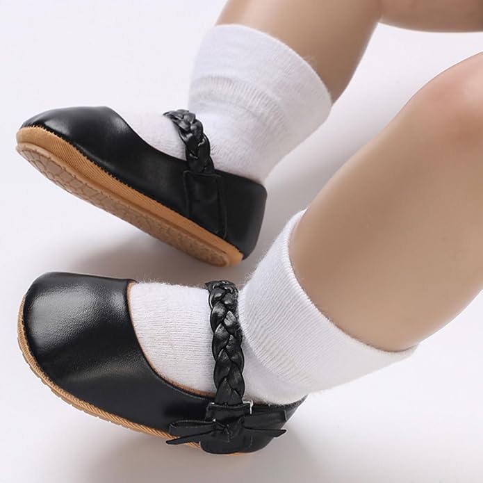 COSANKIM Baby Girls Mary Jane Flats Shoes Anti-Slip Rubber Sole Infant Toddler - Image 2