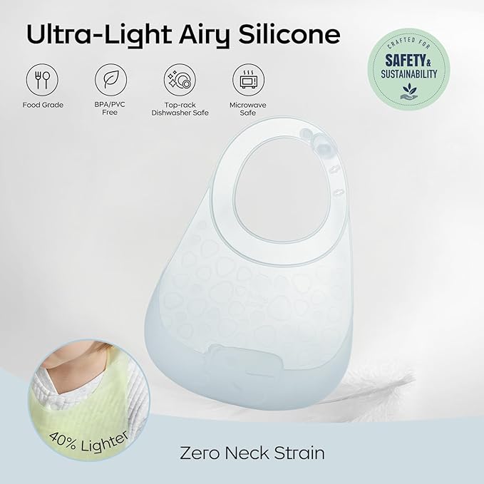 bc babycare Lightweight Silicone Baby Bibs - Image 2