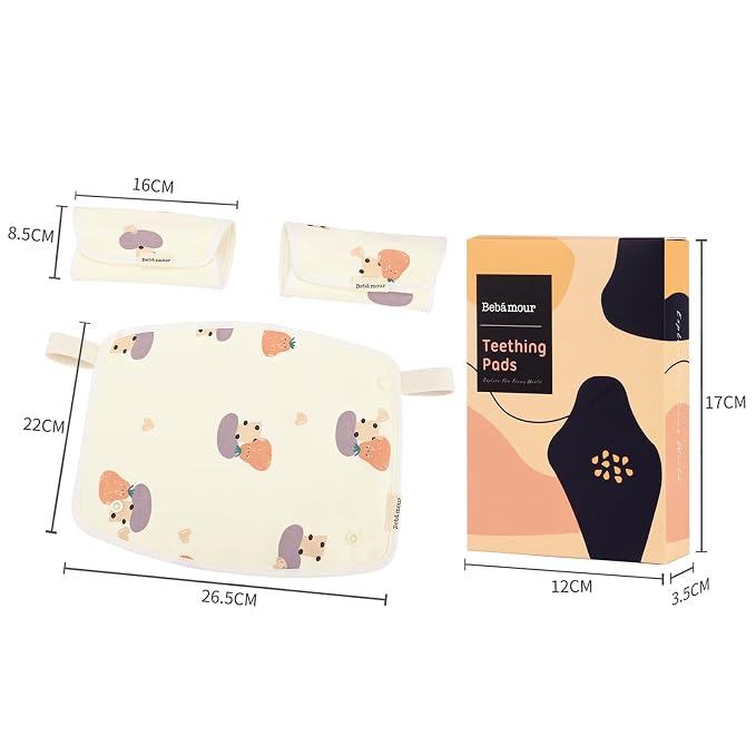 Bebamour Drool and Teething Reversible Cotton Pad White Drool Bib - Image 5