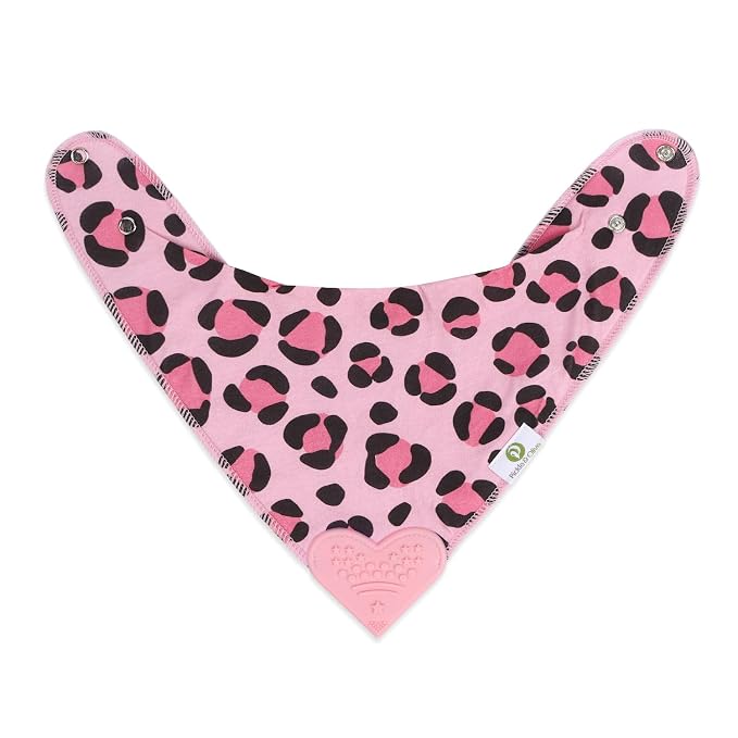 Pickle & Olive - Baby Bandana Girl Teething Bibs - Set Of 4 -Leopard - Image 8