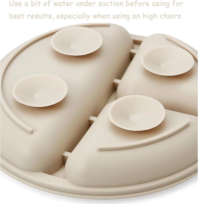 PandaEar 3 Pack Divided Unbreakable Silicone Baby and Toddler Plates - Image 5