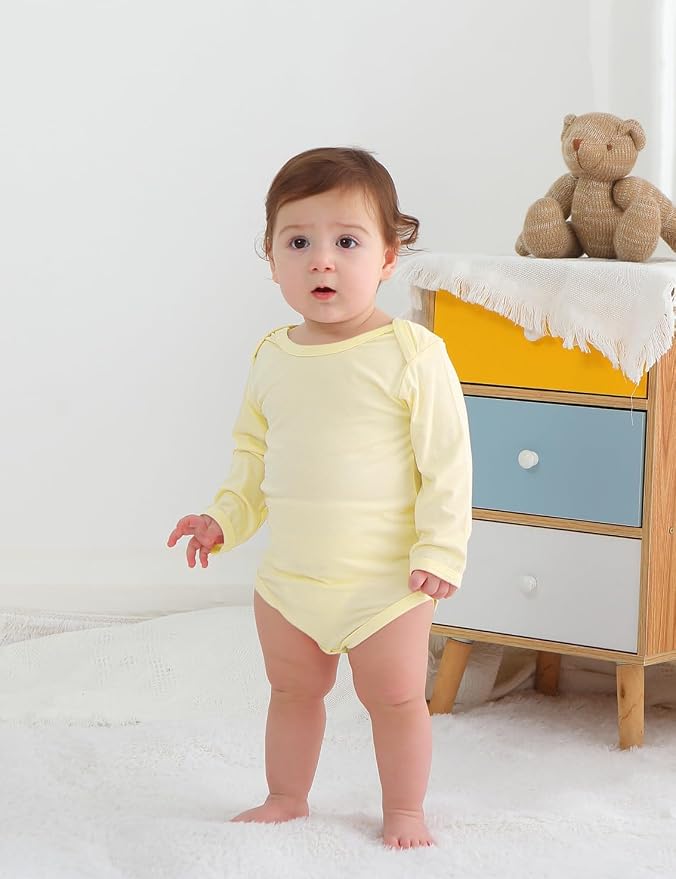 Jimonda Bamboo Baby Bodysuit Long Sleeve Infant Romper Soft Boy Girl Unisex - Image 2