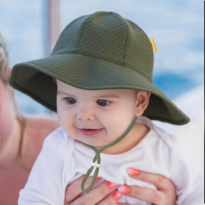 HONGTEYA Baby Sun Hat Toddler Girl Beach Hat Adjustable Outdoor Summer Hat UPF - Image 6
