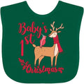 inktastic Baby's First Christmas Baby Bib by Inktastic