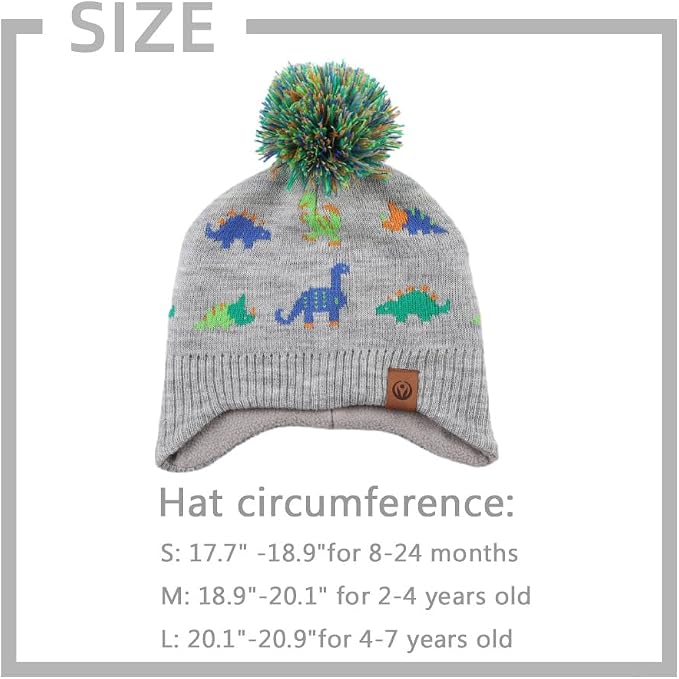 JANGANNSA Knitted Baby Hat Scarf Set Winter Warm Boys Girls Beanie Fleece - Image 6