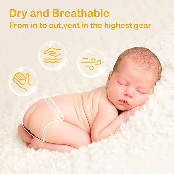 Babycozy Boucy Newborn Diapers for Sensitive Skin, Hypoallergenic Disposable - Image 8